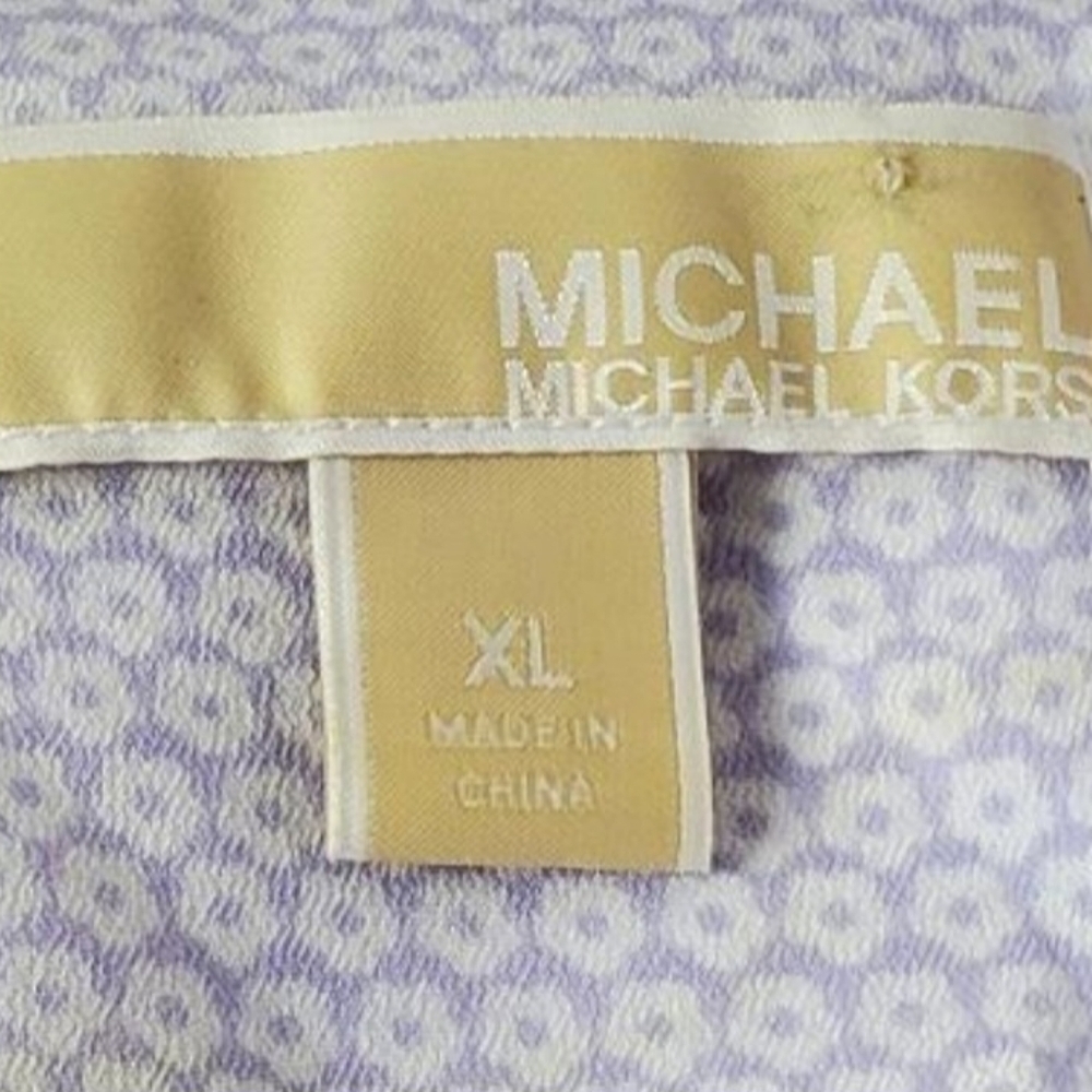 Michael Kors Long Sleeved Full Zip Blouse with Silver Hardware - Picture 2 of 11